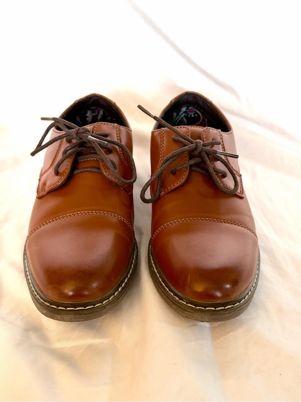 Bruno Marc Boys Classic Cap-Toe Oxford Leather Dress Shoes Size 1.5Y